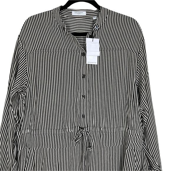 NWT New Equipment Lizza Long Sleeve Drawstring Dress Size 6 - Picture 9 of 14